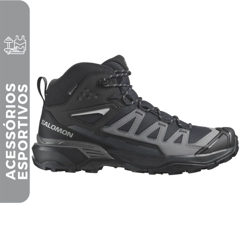 Bota Trilha Salomon Masculina Trekking X Ultra MID GTX Impermeável ...