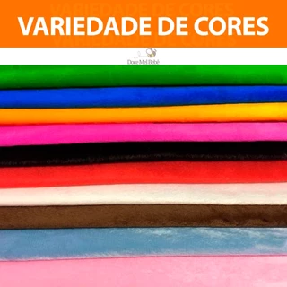 Tecido Velboa Pelúcia Soft Varias Cores Pelo Baixo 1x1,50mt 100% Poliester