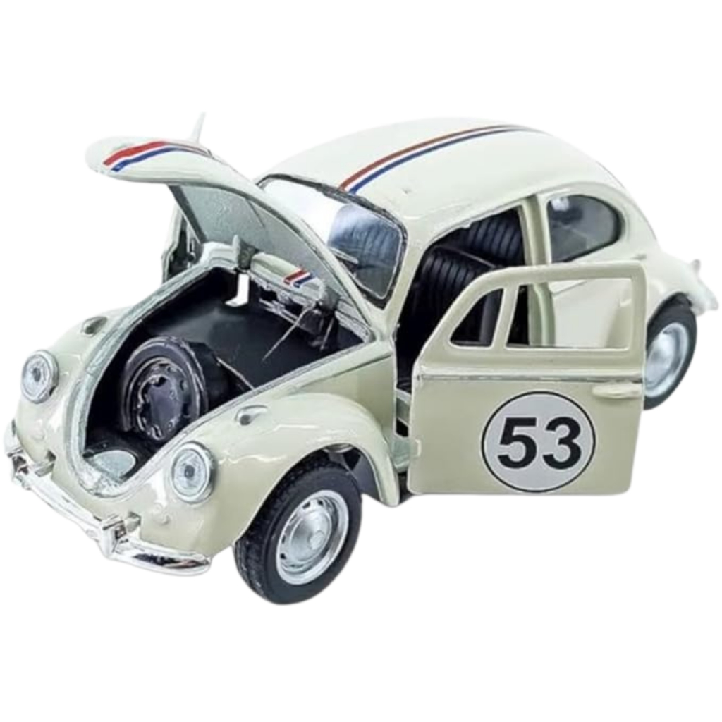 Herbie 53 Colecionável Carrinho Miniatura De Ferro Fusca A Fricção Fusquinha 12cm
