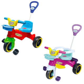 Triciclo Infantil Bebê Play Trike Motoca Menino e Menina Criança Com Empurrador E Aro em Oferta na Shopee