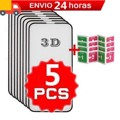 KIT 5 Película 3D de Vidro Moto G14 G23 G22 G53 G31 G41 G71 G32 G42 G52 G54 G62 G72 G73 G82 G84 G10 G20 G30 G50 G60 G60s
