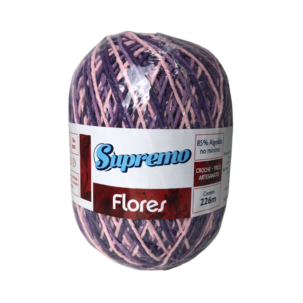 Barbante Flores Multicolor Marca Supremo 200 G / 226 M | Shopee Brasil