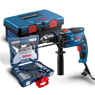 Furadeira Bosch GSB 16 RE 850W + X-Line 43 Peças + Maleta 17"