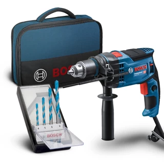 Furadeira Impacto Bosch GSB 16 RE 850W + Kit Brocas e Bolsa