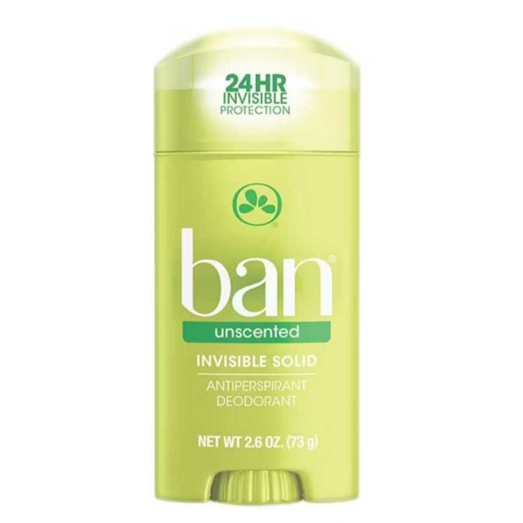 Desodorante Ban Unscented Sólido Invisible 73g Antitranspirante