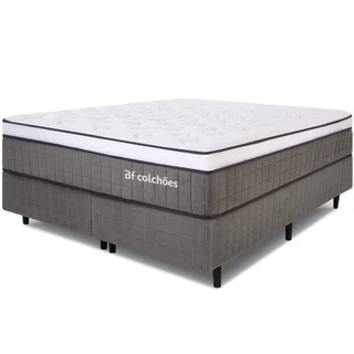 Cama Box Queen Premium Mola Ensacada com Espuma D33 e Viscoelástica Nasa 158x198x72cm BF Colchões