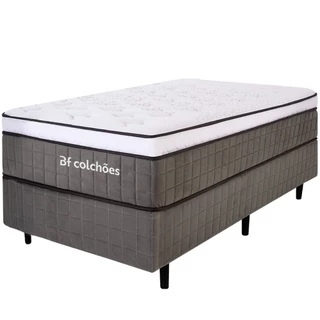 Cama Box Solteiro Premium Mola Ensacada com Espuma D33 e Viscoelástica Nasa 88x188x72cm BF Colchões