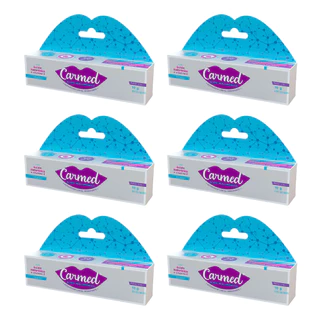 Kit C/6 Unidades - Carmed Hidratante Reparador Labial Ácido Hialurônico 10g Cimed em Oferta na Shopee