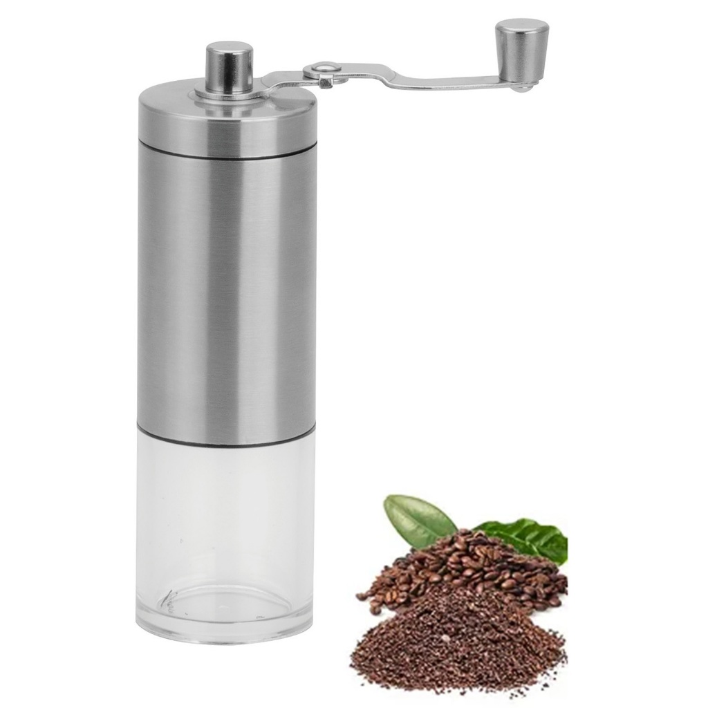 Moedor De Café Manual Em Inox Com Ajuste De Moagem Grãos Por