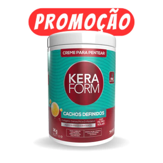 Creme de Pentear Skafe Keraform Cachos Definidos 1KG - Cacheados Ondulados Hidratação Controle Frizz