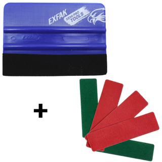 Espatula com feltro e refil para aplicação de insulfilm envelopamento e adesivos em Oferta na Shopee