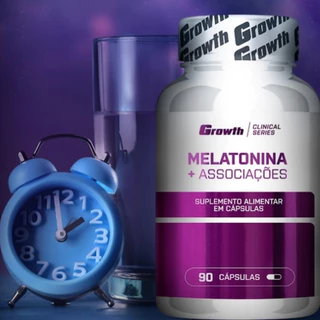 MELATONINA + TRIPTOFANO + GLICINA e ASSOCIAÇÕES 90CAPS - GROWTH SUPPLEMENTS