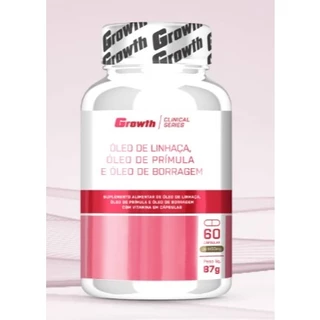 ÓLEO DE LINHAÇA, ÓLEO DE PRÍMULA E ÓLEO DE BORRAGEM 60 CÁPSULAS - GROWTH SUPPLEMENTS
