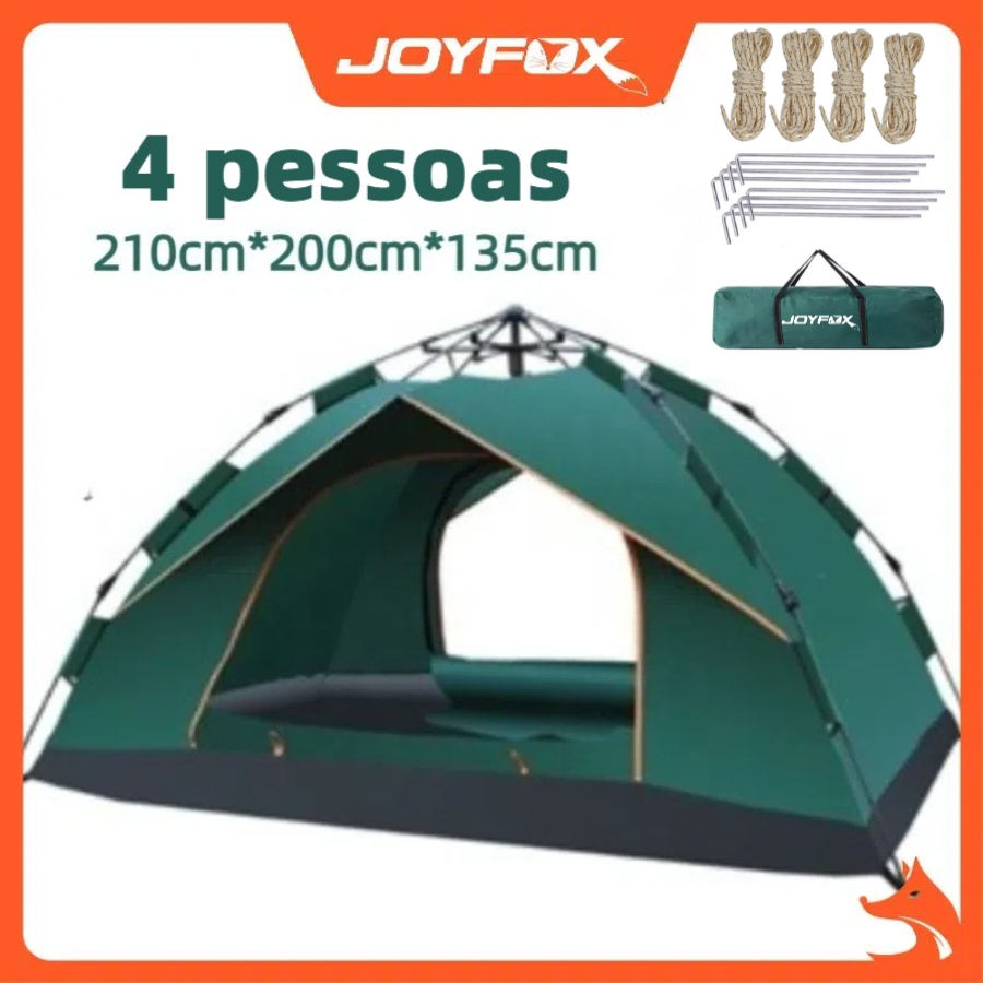JOYFOX Barraca Camping Acampamento 3/5 Pessoas Automatica barraca de ...
