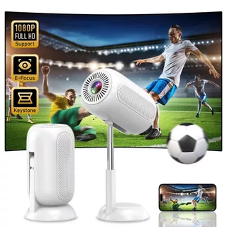 Projetor Portátil 4K 1080p HD Altura Ajustável HDMI Android 11 Wi-Fi Bluetooth Alto Falante Embutido