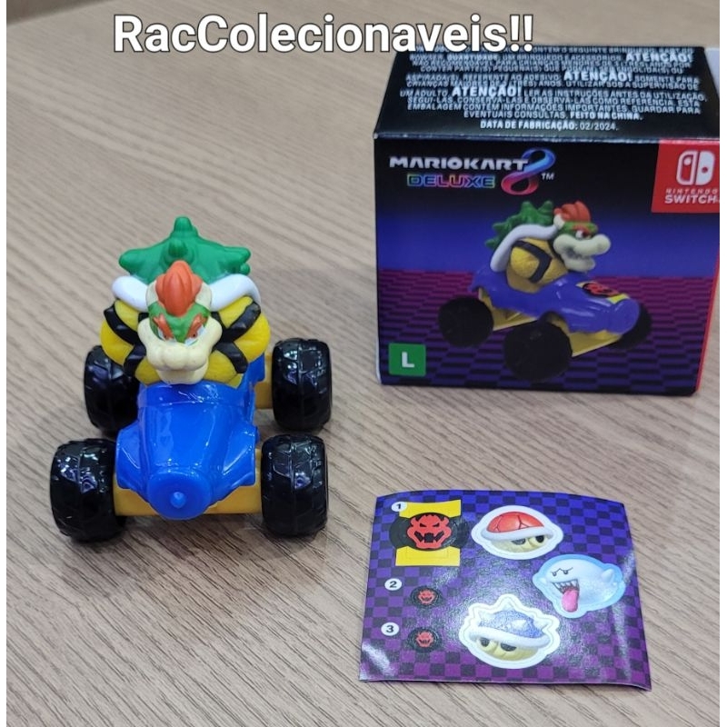 Mario kart Deluxe 8 Macdonalds 2024 Lacrados Carrinhos (Unidade é