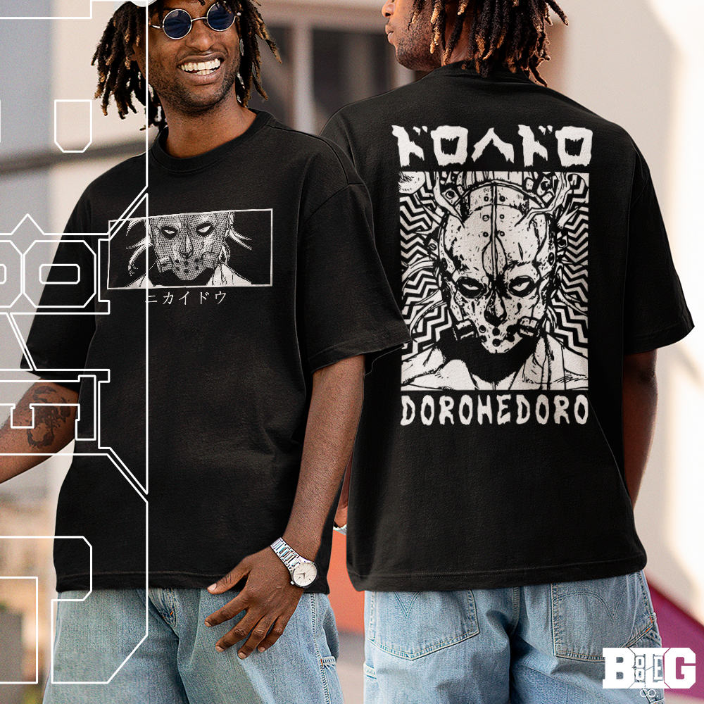 Camiseta Basica e Algodao Dorohedoro Nikaido Eyes Metal Hungry Bug