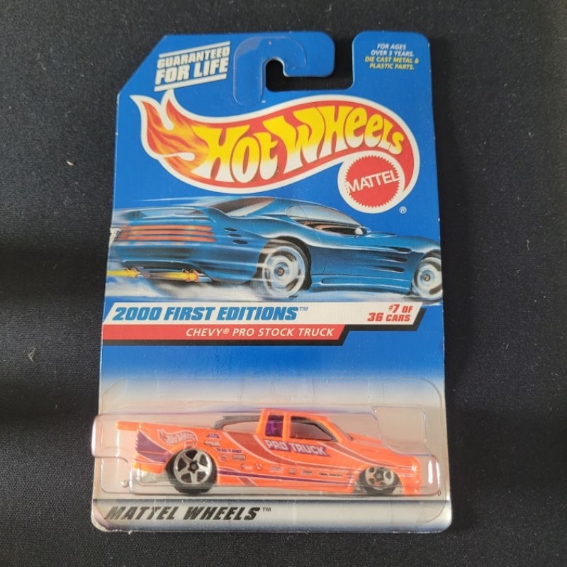 2000 Hot Wheels First Editions Chevy Pro Stock Truck Orange 067