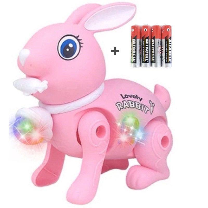 Novo Coelho Coelhinho Pula Pula Brinquedo Infantil Com Luz e Som
