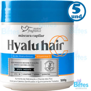 5 Máscara Capilar Hyalu Hair Suave Fragrance Recontrõe e Reduz a Quebra