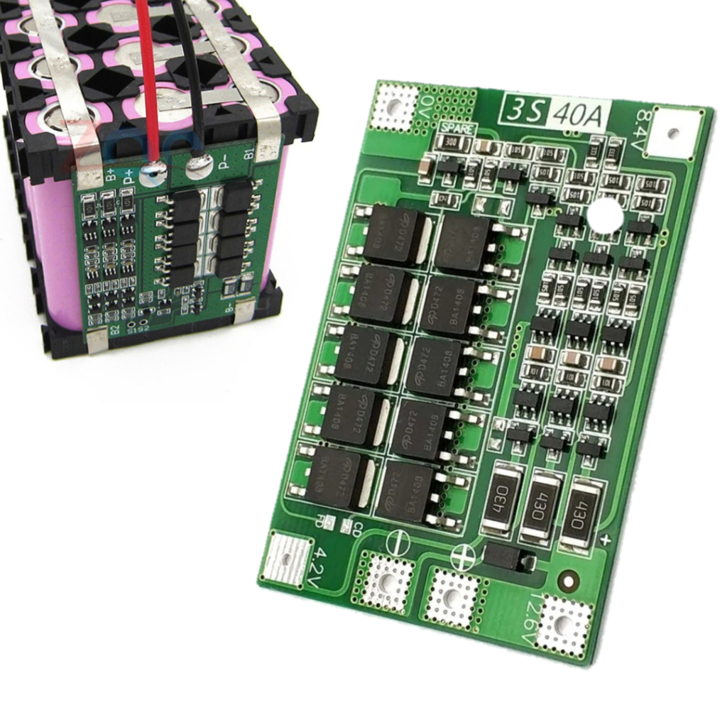 Placa de Proteção BMS 3S 40A 12,6V / Lipo Li-ion lítio 18650