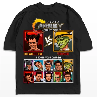 Camiseta Oversized Super Jim Carrey Fight Video Game Streetwear Camisa Unissex