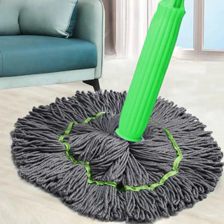 Esfregão 360° Mop Twist Auto-Torção Microfibra 2 em 1 Limpeza Geral