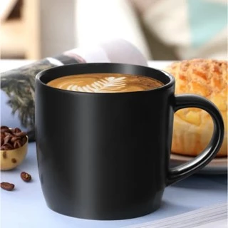 Conjunto 2 Canecas Cerâmica 320ml Muddy Preto Xícara Caneca para Café Chá Chocolate Quente