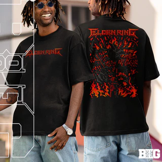 Camiseta Basica e OVERSIZED Elden Ring Lord Godfrey Batalha Epica Game Rpg Geek Unissex