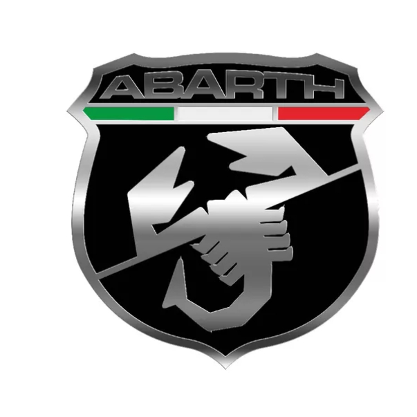 Emblema Badge Em Aço Inox Brasão Fiat Abarth Premium 7x7cm