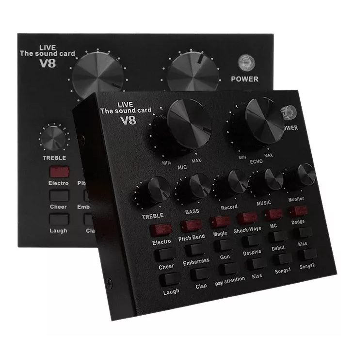 Mesa de Som V8 Áudio USB Smart - Conjunto de Interface Externa