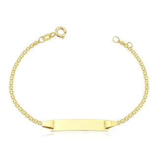 Pulseira Infantil de Ouro 18k Bismark com Plaquinha em Oferta na Shopee