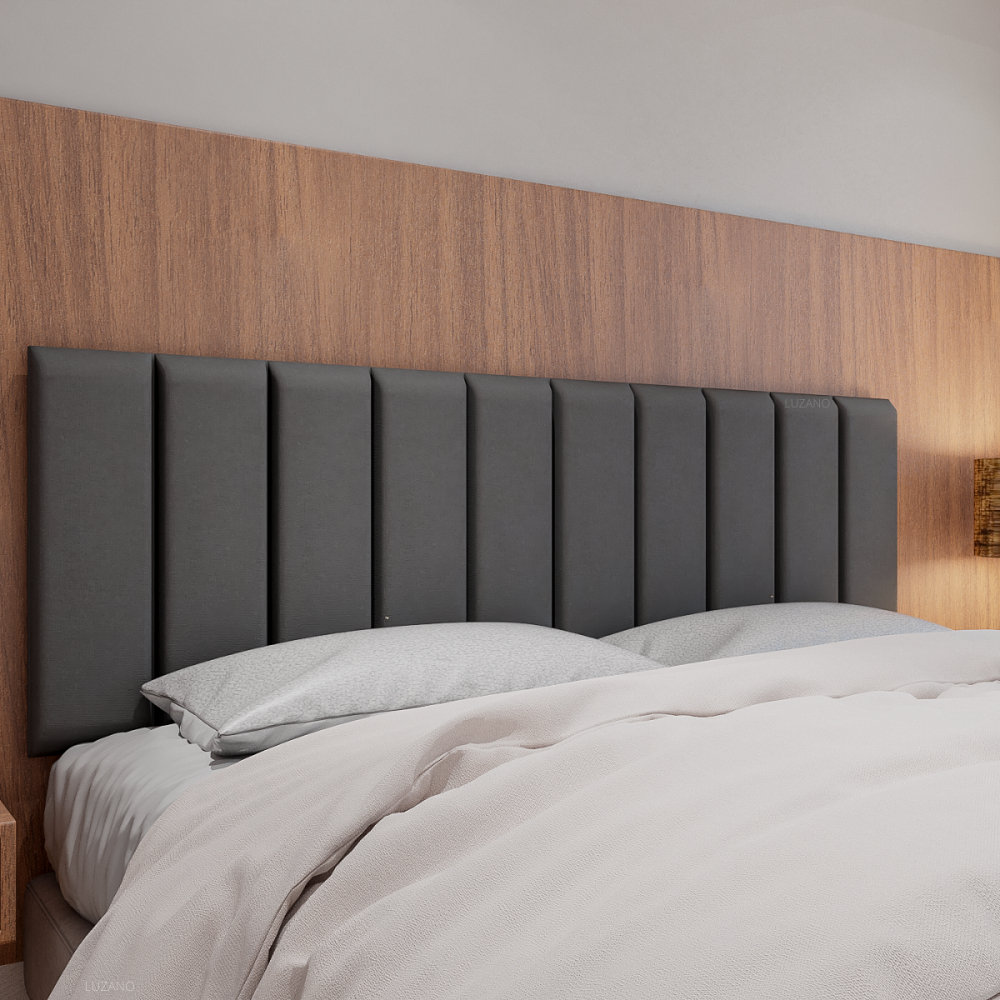 Cabeceira King Cabeceira para Cama King Cabeceiras Estofada Modulada 10 ...