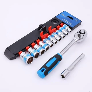 Jogo De Soquete Sextavado 1/2 Catraca 12 Peças 10 a 22mm com Extensão