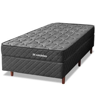 Cama Box com Colchão Solteiro Ortopédico Espuma D45 Extra Firme 17x88x188cm BF Colchões
