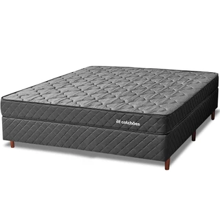 Cama Box com Colchão Casal Ortopédico Espuma D45 Extra Firme 17x138x188cm BF Colchões