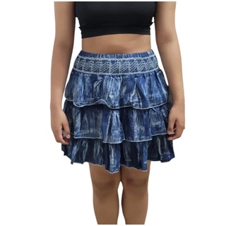 Saia Rodada Estilo Jeans