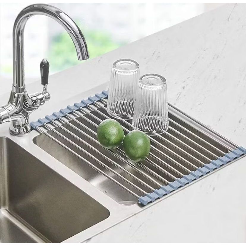 Escorredor de Pia Dobrável Portátil em Aço Inox - 37x35 cm | Shopee Brasil