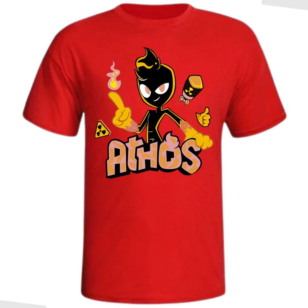 Camiseta Athos Infantil Youtuber Craft Jogo Game Juvenil Criança Presente Festa Aniversario Natal Show Rapone Haas