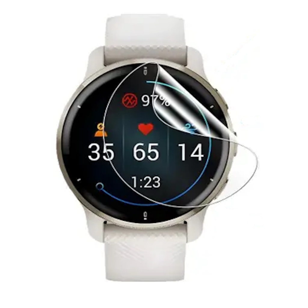 SRSRROP Paquete De 5 Protectores De Pantalla De Hidrogel Para Garmin Forerunner 255s / 255s Music 1.614 In, Película Flexible Mejorada, Claridad HD, Antiarañazos, Sensible Al Tacto, Flexible, Suave