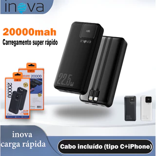 Inova Carregador Portátil 20000mah Power Bank carregador de pilha Usando iPhone Samsung e Android