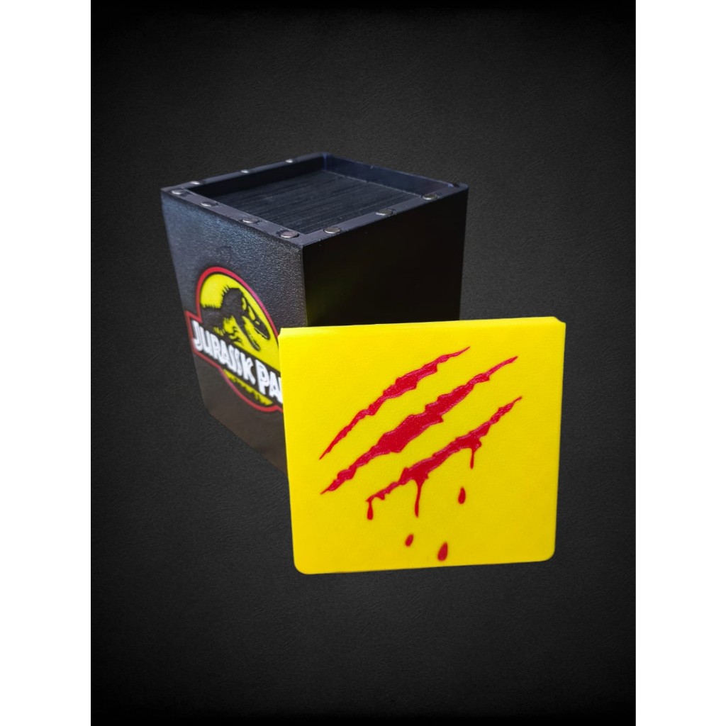 Deck Box Magnética Jurassic Park tampa amarela