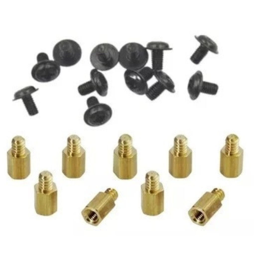 10 Espaçadores + 10 Parafusos Placa Mãe, Gabinete, Computador