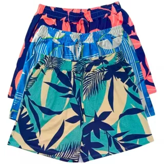 Kit 3 Shorts Bermuda Feminina Crepe Feminino Verão Plus Size em Oferta na Shopee