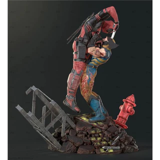 Deadpool VS Wolverine Estátua Action Figure Estátua Impressão 3D RESINA