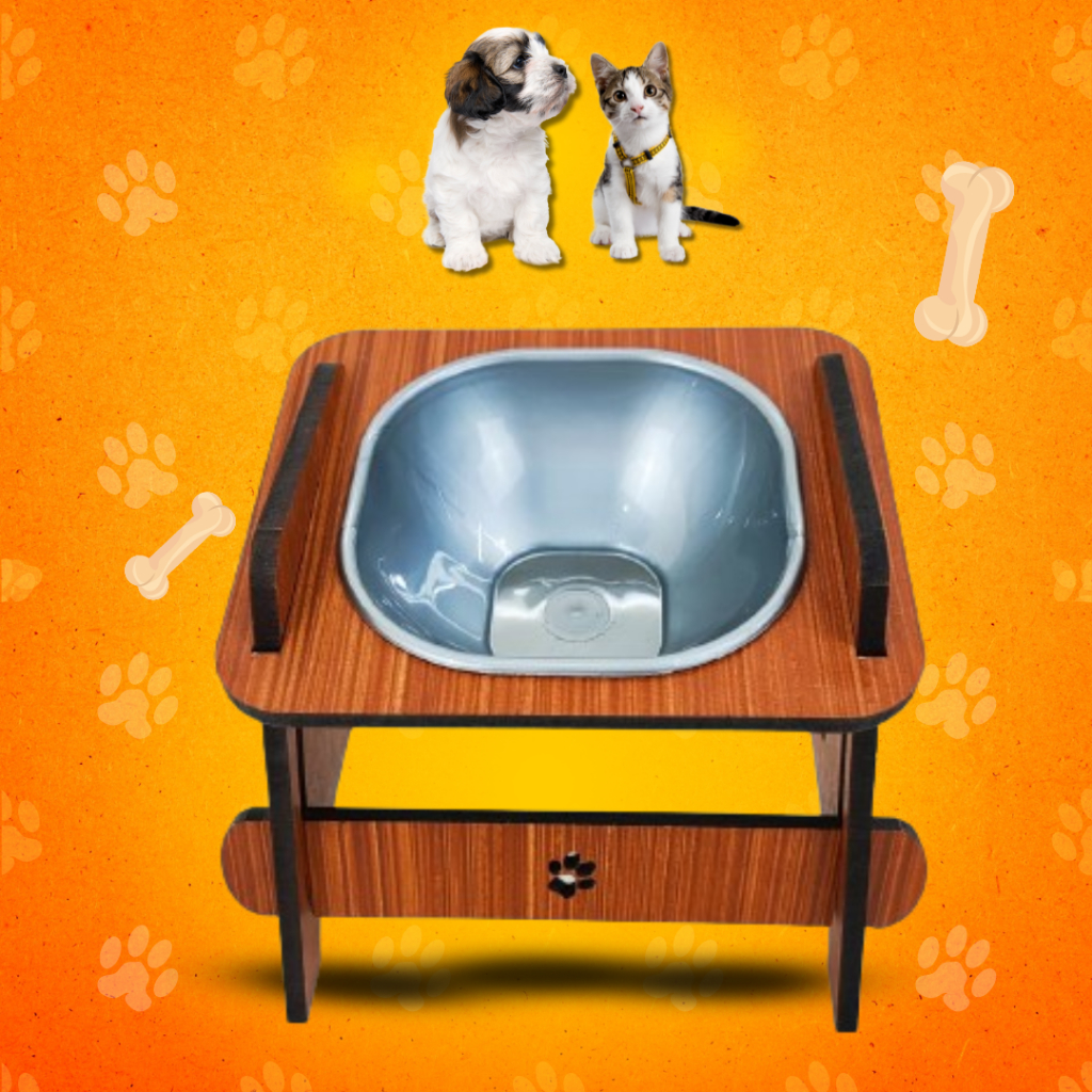 Comedouro Elevado Ergonômico para Pets - Conforto e Estilo | Caprioli - Vista Principal