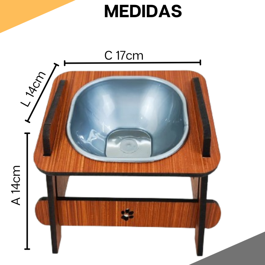 Comedouro Elevado Ergonômico para Pets - Conforto e Estilo | Caprioli - Detalhes