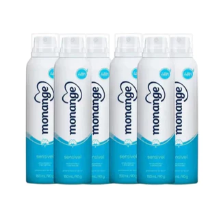 Kit c/6x Desodorante Monange Sensível 150ml
