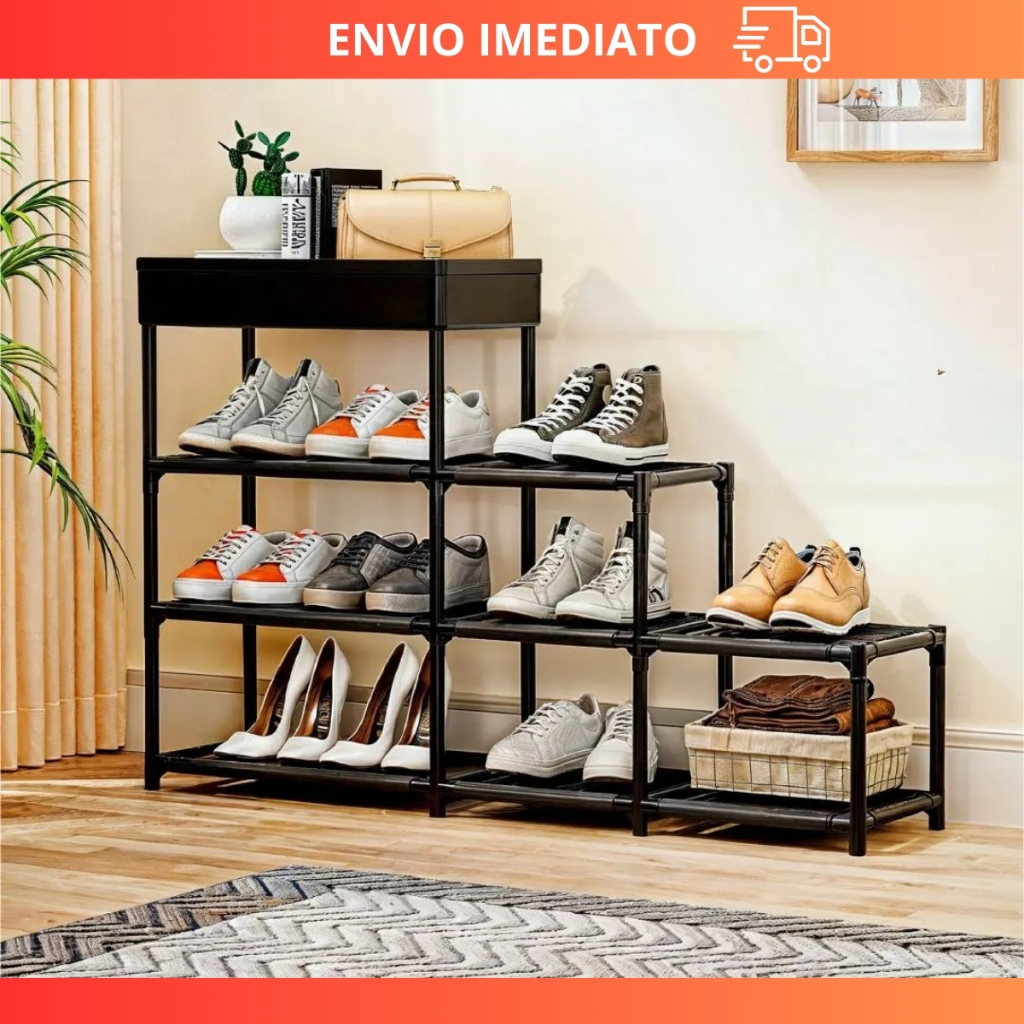 Estante Sapateira Para Hall de Entrada Porta Sapatos Estante multiuso para Apartamento