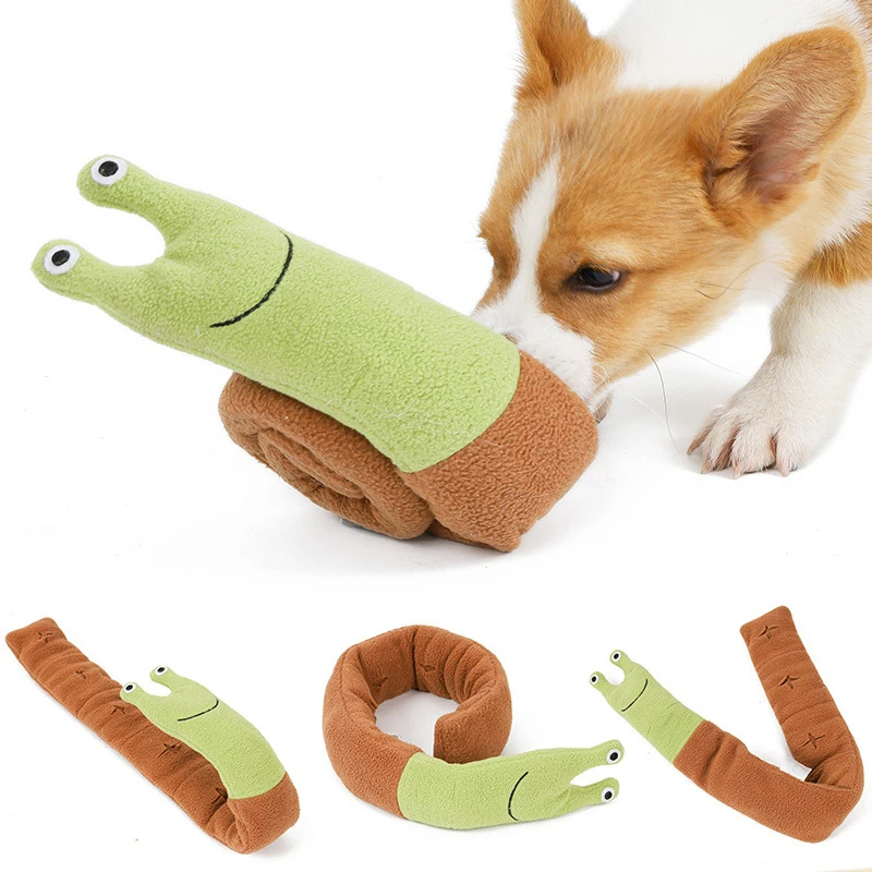 Brinquedo Caracol para Pets com Velcro e Compartimento para Petiscos – Enriquecimento Ambiental para cachorros, Lavável
